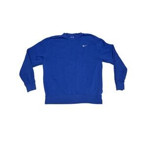 Nike Sweatshirt Mens Large Blue Crewneck Pullover Swoosh Athletic